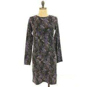 Elevenparis Bodycon Tunic Dress Size M Long Sleeve Blue Moon Marble NEW B36